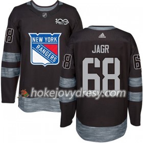 Pánské Hokejový Dres New York Rangers Jaromir Jagr 68 1917-2017 100th Anniversary Adidas Černá Authentic